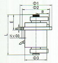 YZUL系列立式振動電機(jī)外形示意圖